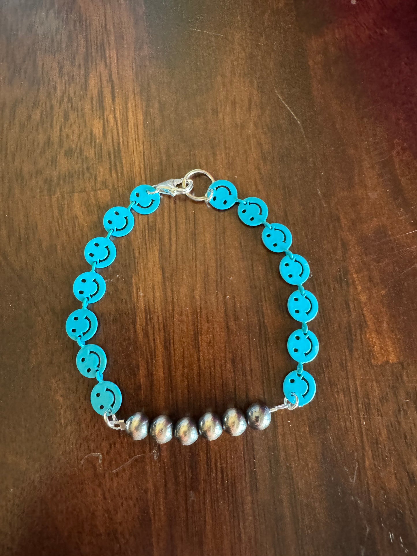 Funky Smiley Bracelet - Turquoise